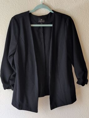 Worthington Black Open-Front Blazer